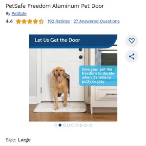 NWT Large PetSafe Freedom Aluminum Pet Door